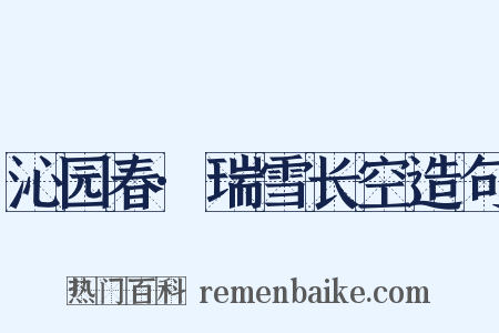 沁园春·瑞雪长空造句是什么意思的图片